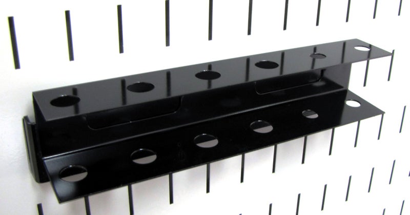 Wall Control Screwdriver Holder Bracket Slotted Metal Pegboard Accessory Slotted Tool Board - Black - Image 1